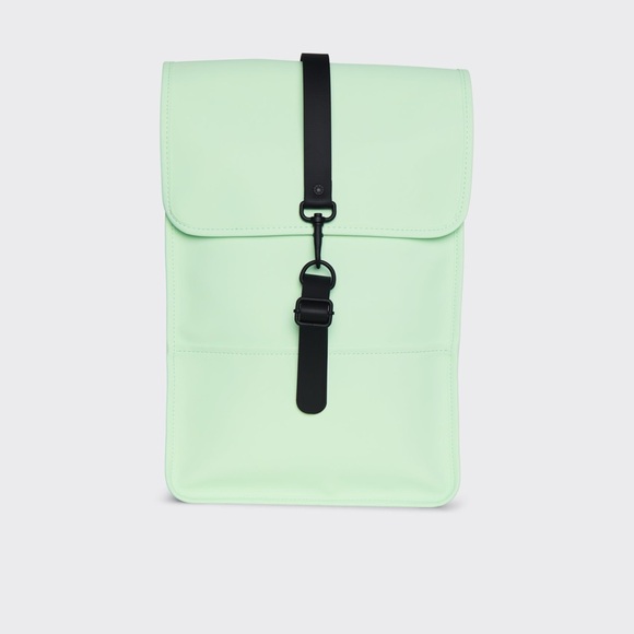 RAINS Waterproof Mineral Mint Green Mini Backpack NEW - Picture 3 of 7